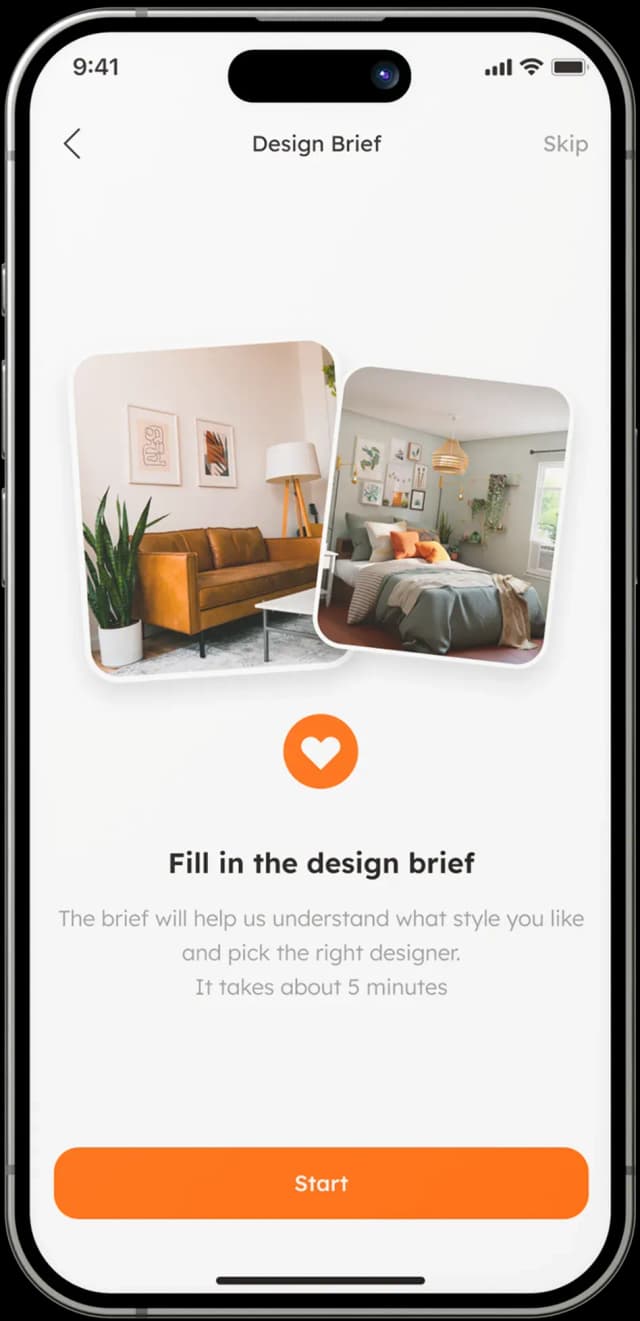 Settler apartment renovation app screens
