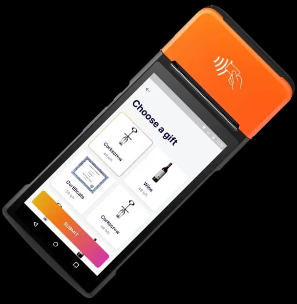 Gift selection mobile app interface