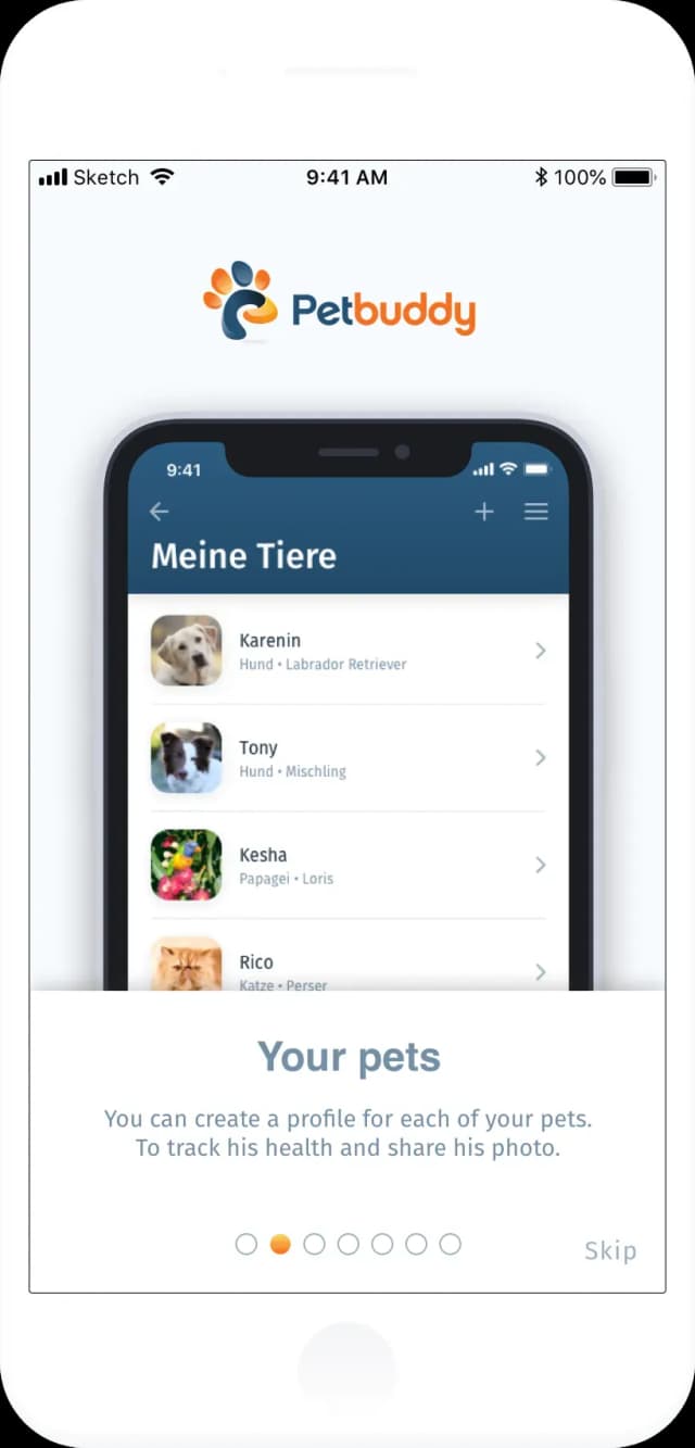 screenshots of the app