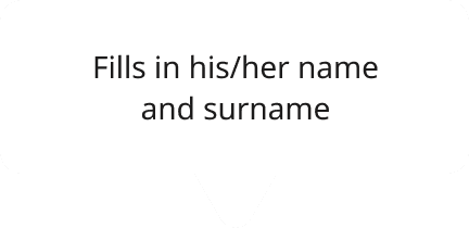 Text input instruction for name and surname