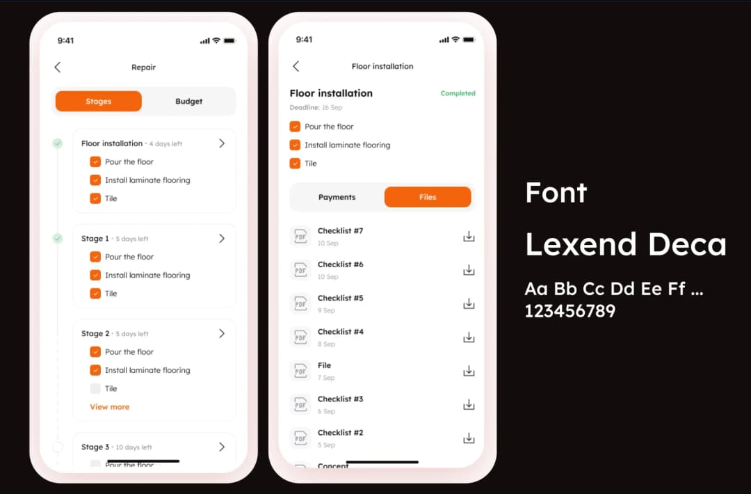 Font we used in the app