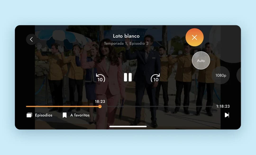 The design of the media player in Dosis by Purrweb
