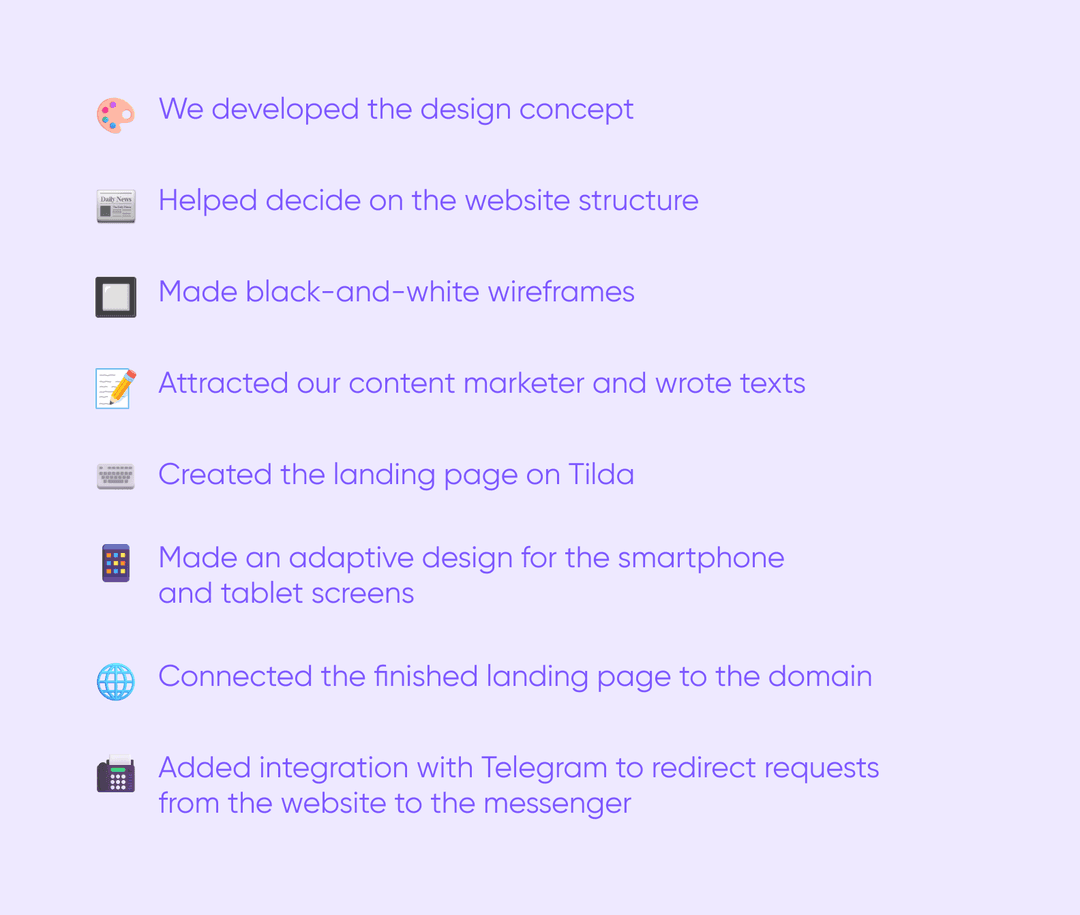 Our tasks in the projects