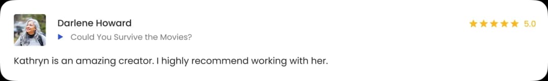 Testimonial from Darlene Howard about Kathryn