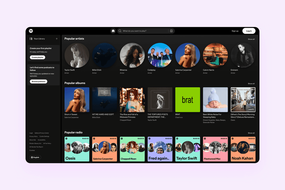 Spotify Web Player on open.spotify.com