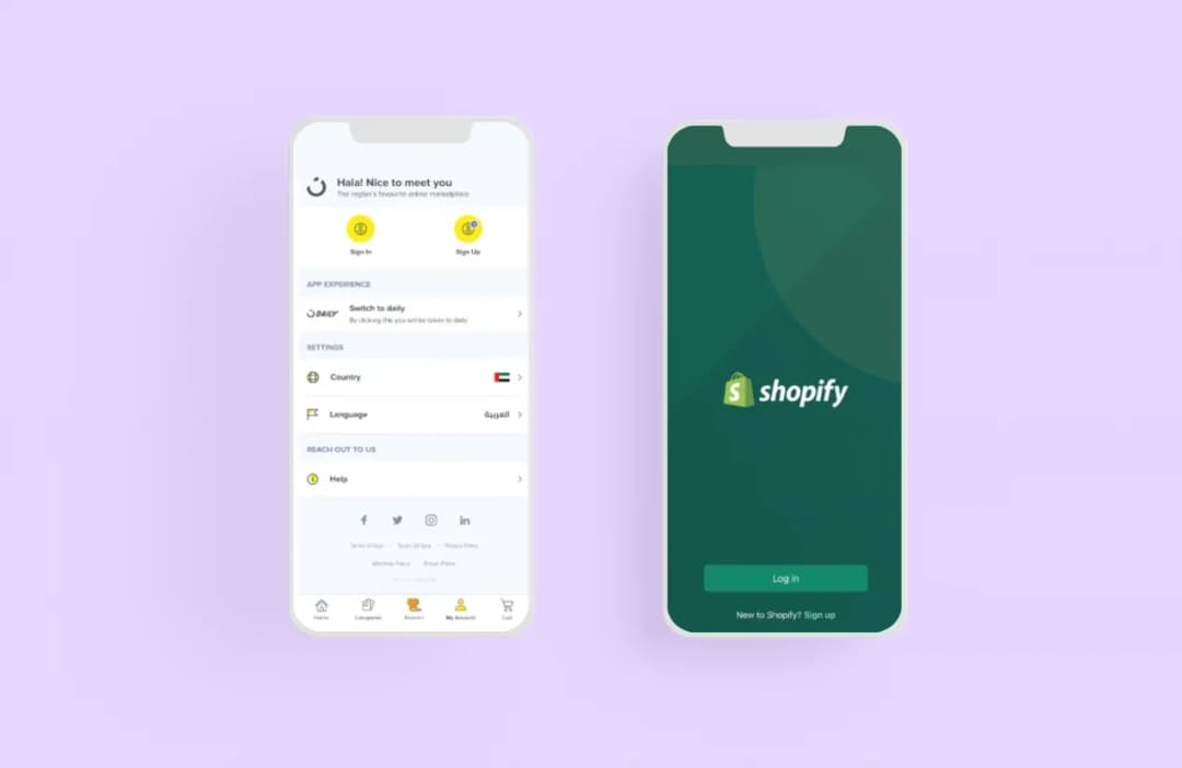 ecommerce app ui