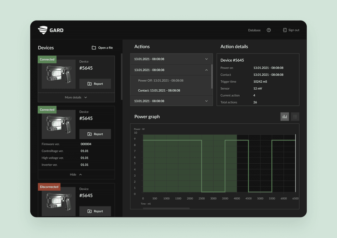 a screen of Shockers IoT app designed, developed, and tested by Purrweb