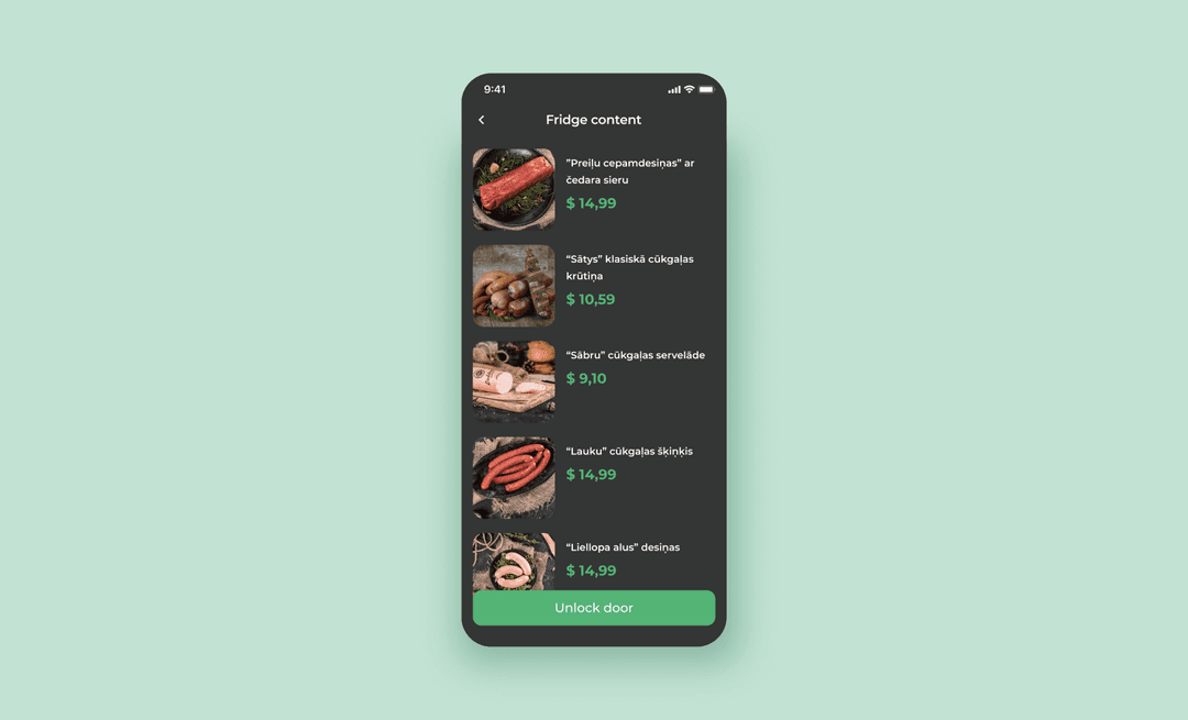 smart fridge IoT app