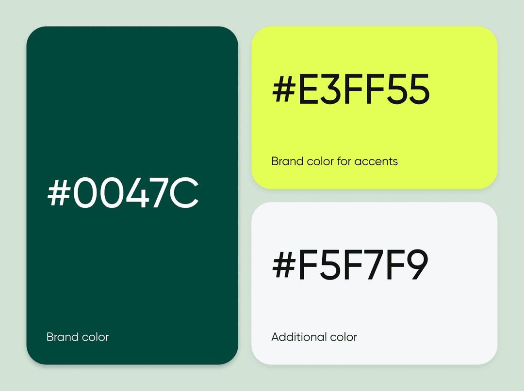 We used the brand colors in the color palette