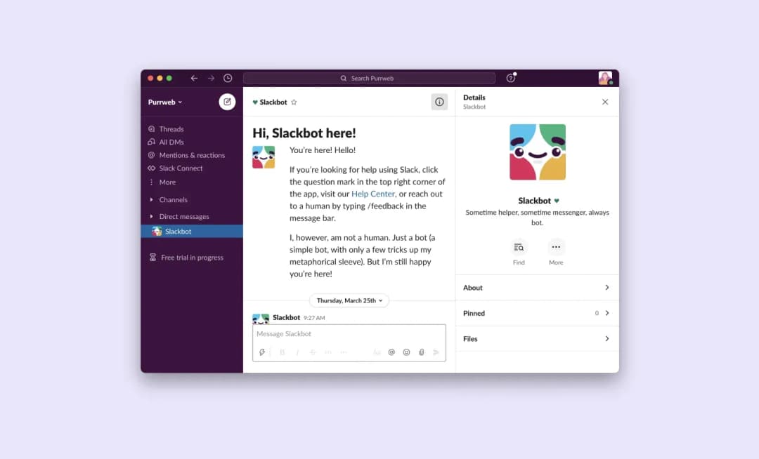 Slack screenshot