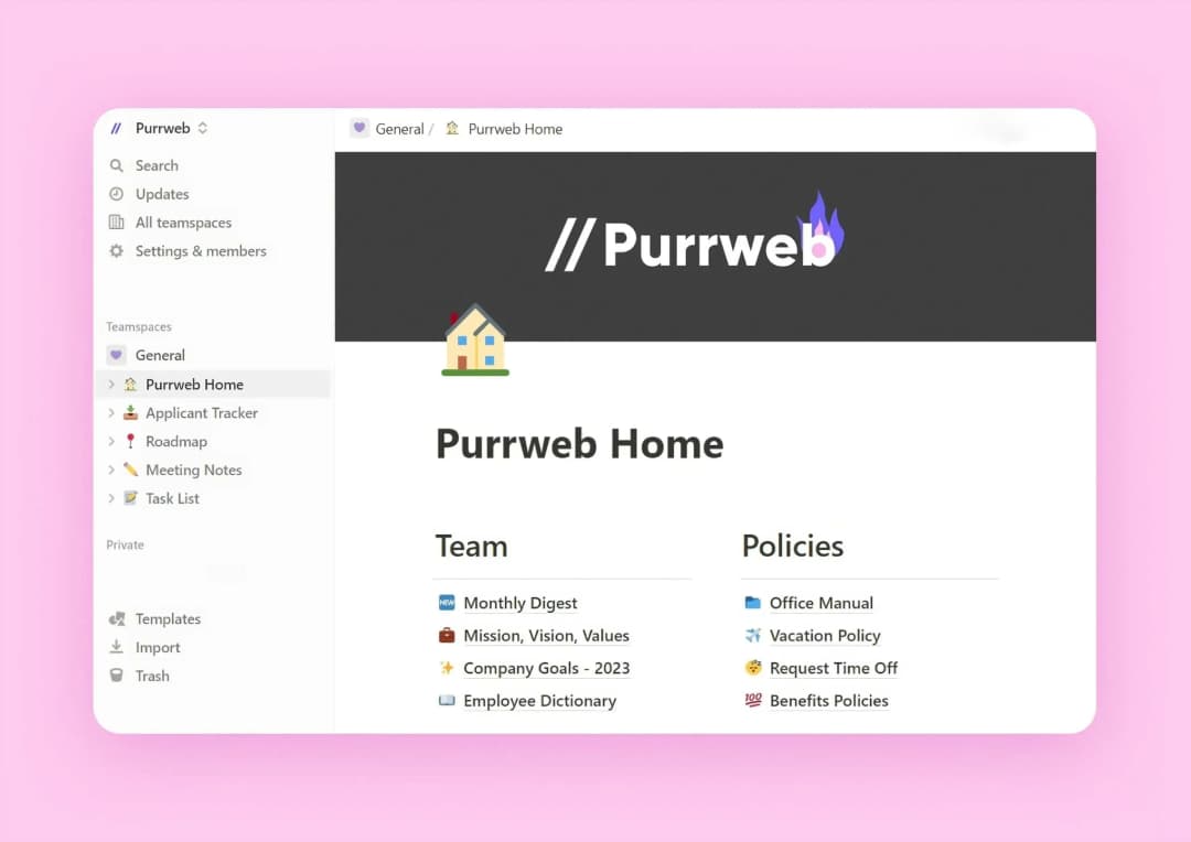 Notion screenshot