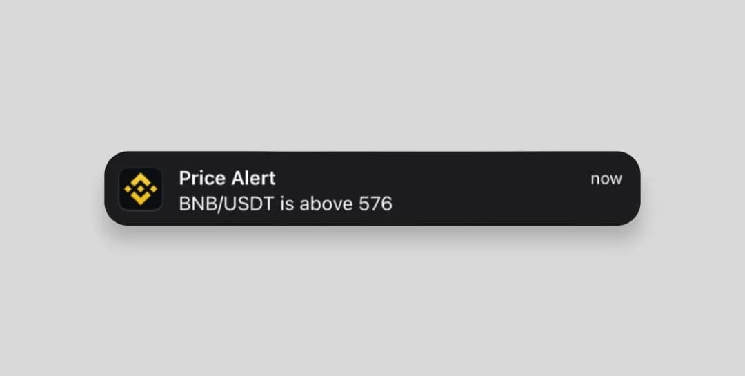 Binance Push-notification