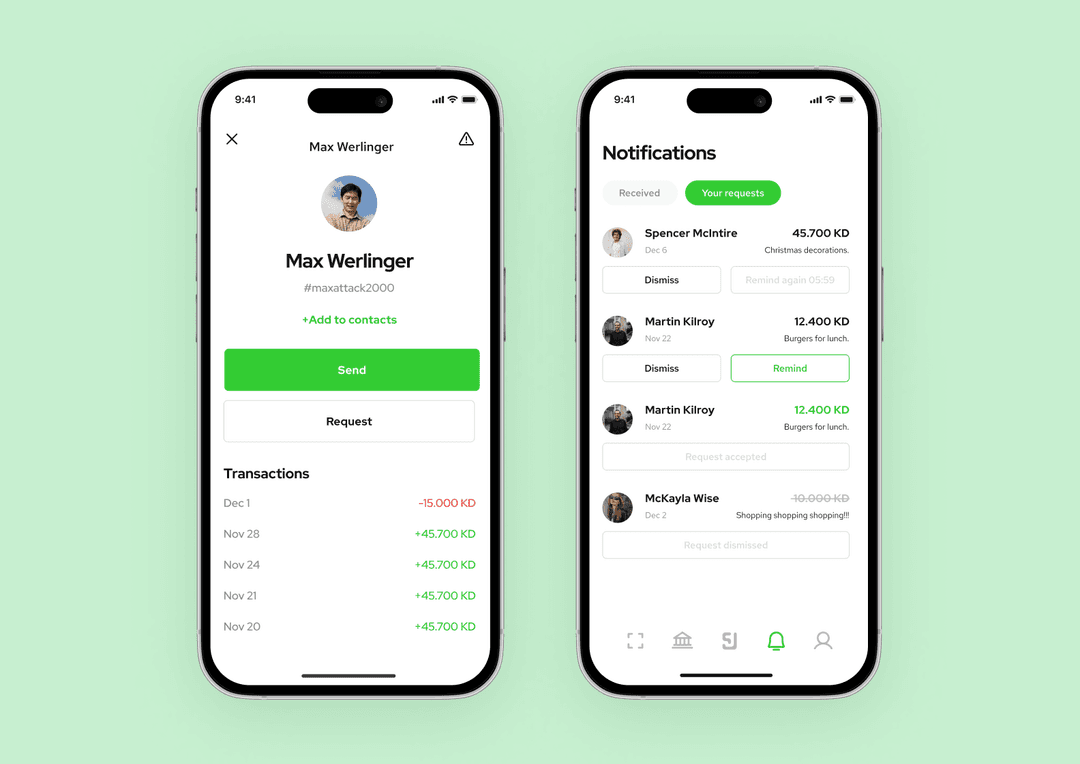 KEM app screenshots