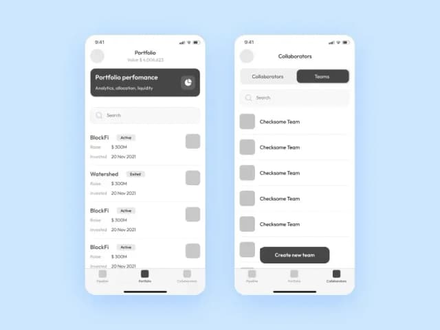 The example of wireframes