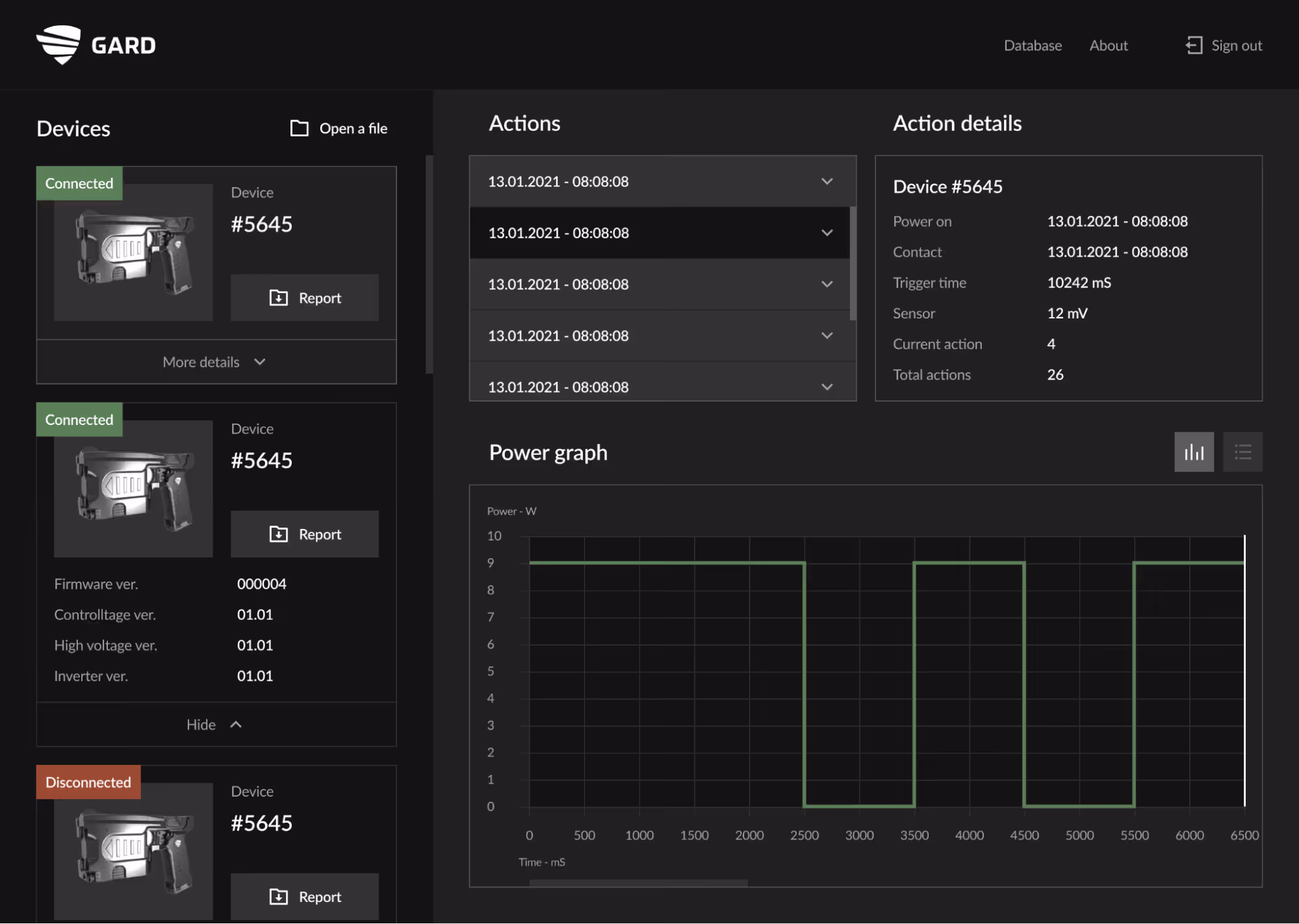 app versions for two gun brands — Gard and Lumos