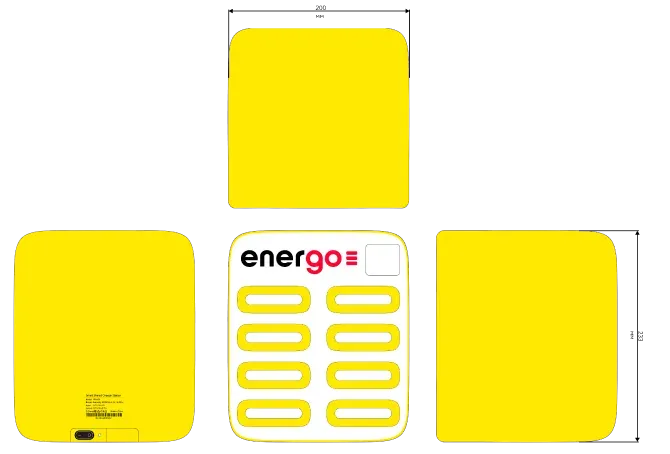 Energo logo and product design layout