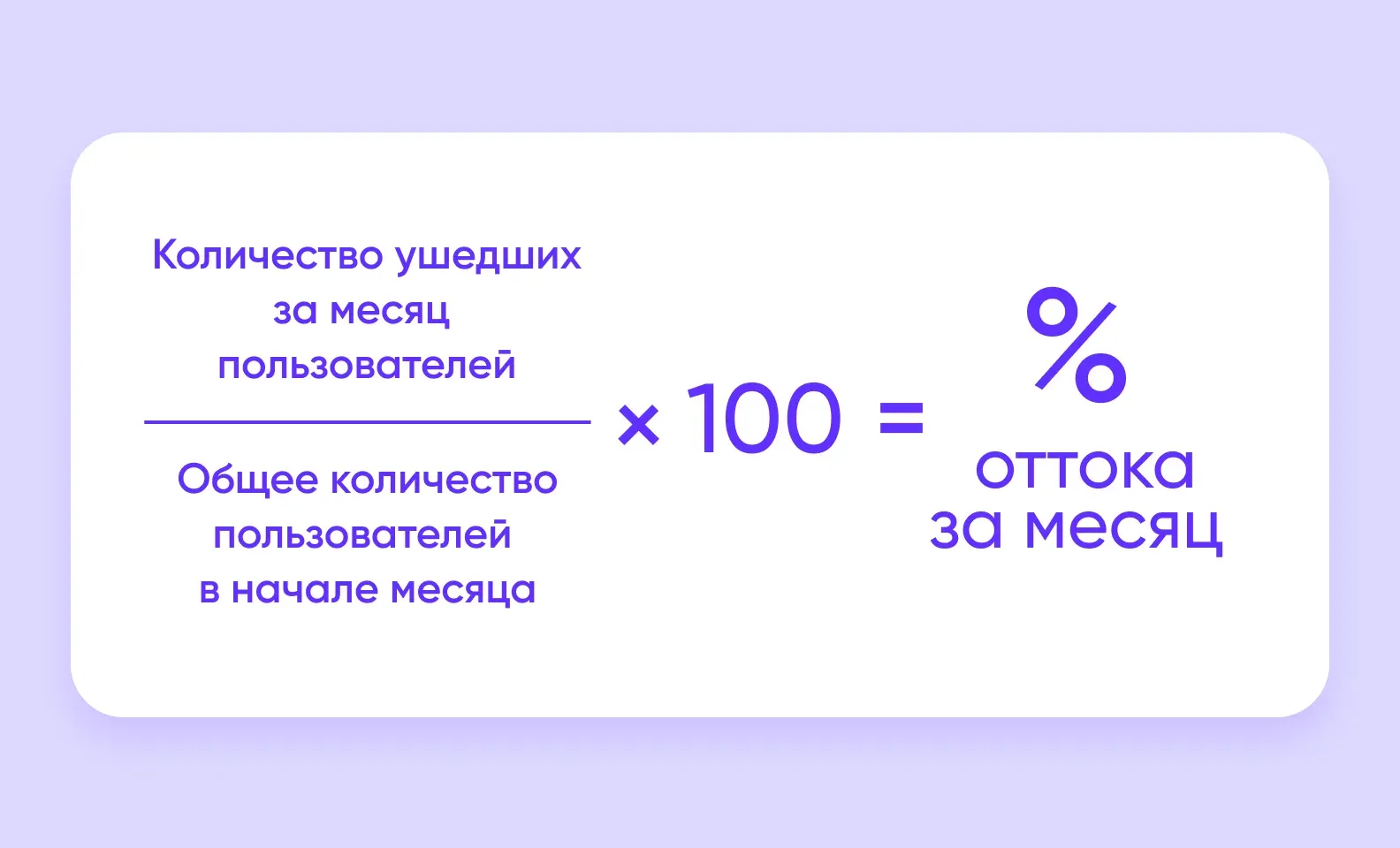 формула процента оттока