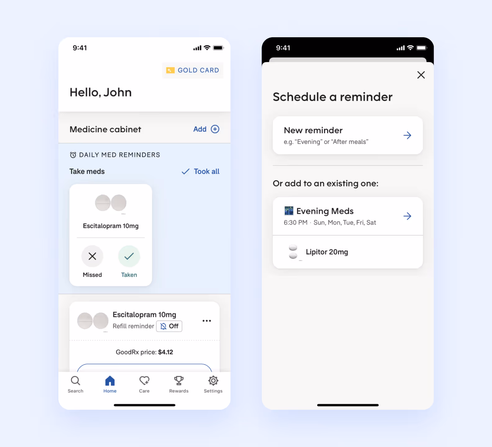Medicine reminder app features