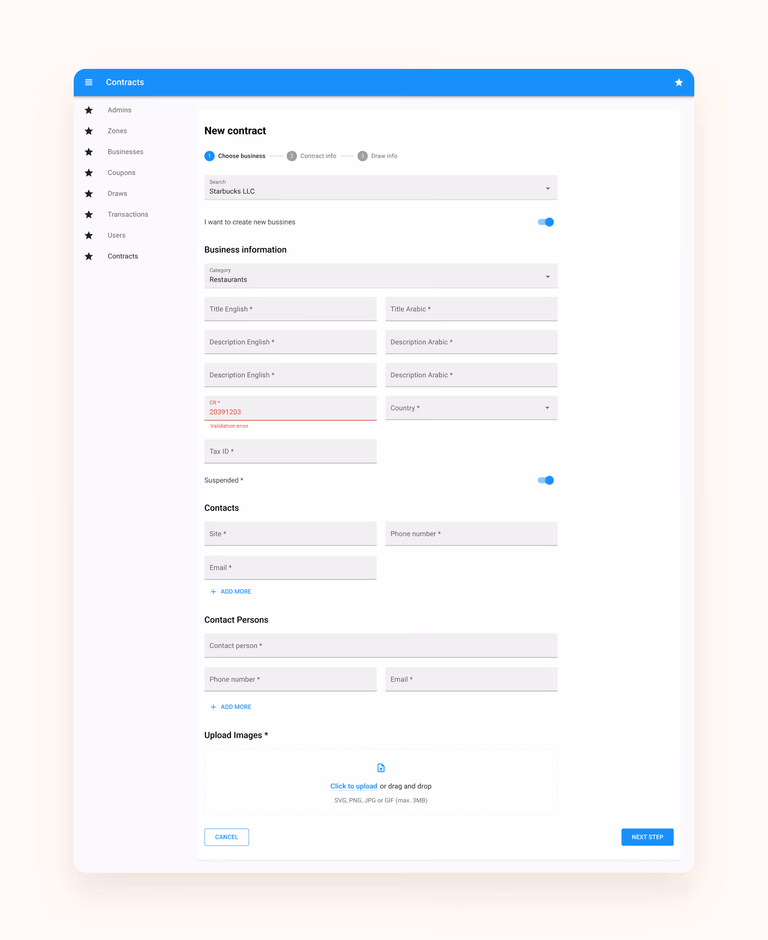 WAW admin panel