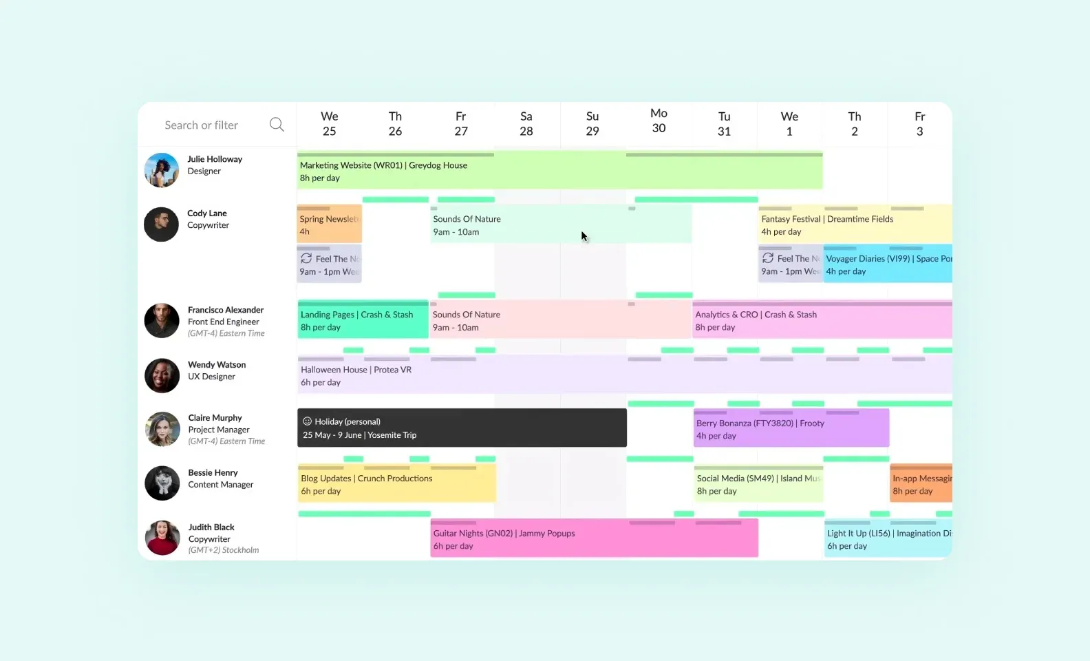 Resource Guru screenshot