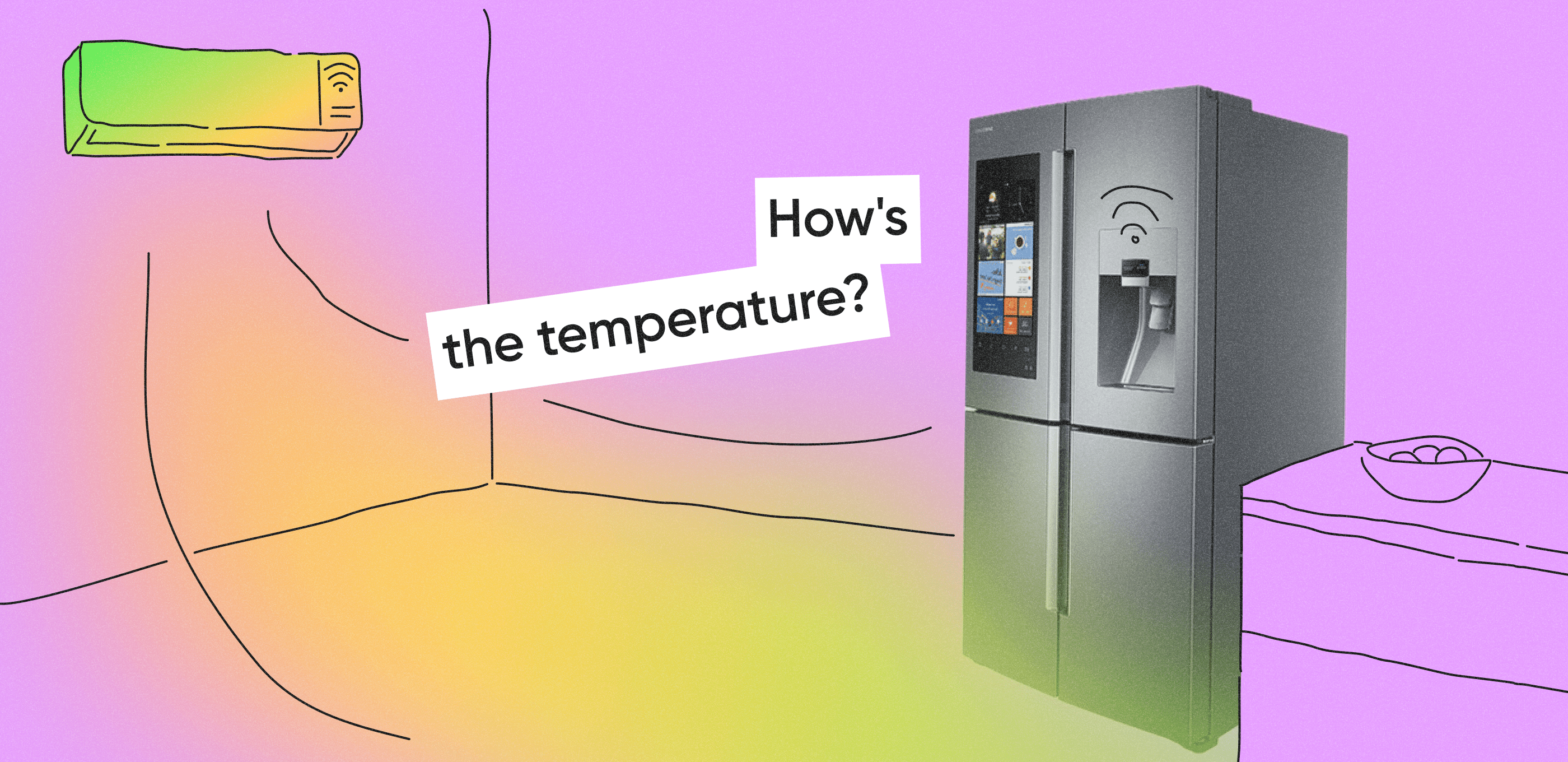 IoT fridge and AC unit having a friendly chat