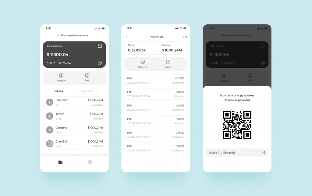 web based crypto wallet api