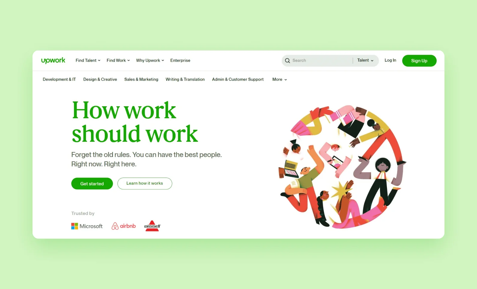 Upwork homepage screenshot